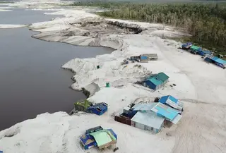 18 ribu hektar lebih lahan bekas hutan di kawasan Desa Pematang Gadung, Ketapang, Kalimantan Barat, disulap menjadi pertambangan emas ilegal. Sejak 1992, praktik ini bermula dari pembalakan liar, dilanjutkan eksploitasi emas yang merusak lingkungan