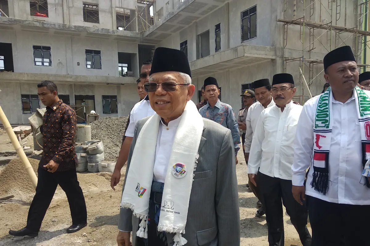 Ma'ruf Amin Kunjungi Pondok Pesantren An Nawawi