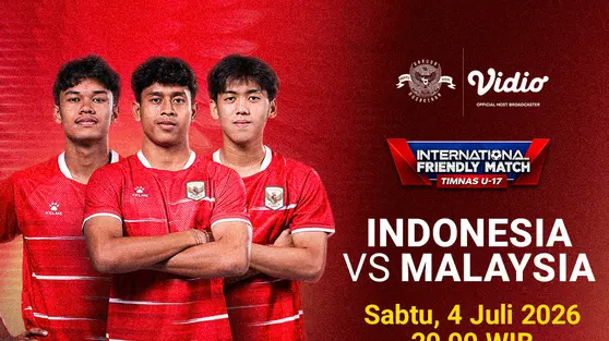 Jadwal Indonesia U-17 vs Malaysia U-17 Live Streaming Hanya di Vidio