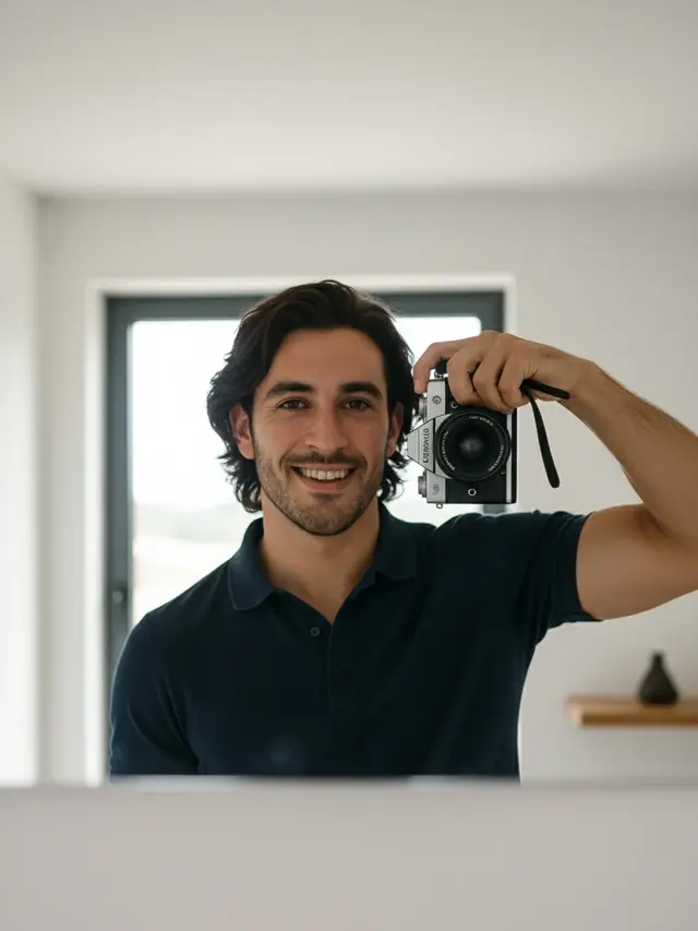 Prompt Gemini AI Foto di Kaca dengan Kamera