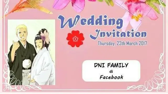 6 Potret Undangan Nikah Tema Naruto, Bak Jadi Warga Konoha