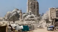 Menara Sussi di Gaza Hancur Diserang IDF, Israel: Itu Gedung Dipakai oleh Hamas