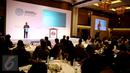 Peserta mendengarkan paparan yang disampaikan oleh Menteri Pertanian, Amran Sulaiman saat Forum Bisnis Bertanggung Jawab bidang Pangan dan Pertanian (Responsible Business Forum on Food And Agriculutre) di Jakarta, Senin (25/4).(Liputan6.com/Faizal Fanani)