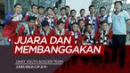 Berita video tim muda sepak bola dari Indonesia, Okky Youth Soccer Team, berbagi sedikit pengalaman juara di Singapura saat tiba di tanah air, Kamis (8/11/2019).