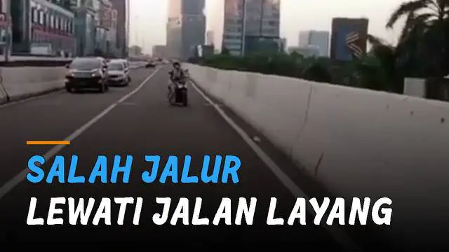 Beredar video perempuan kendarai motor salah jalur melintasi Jalan Layang Non Tol Casablanca, Jakarta Selatan.