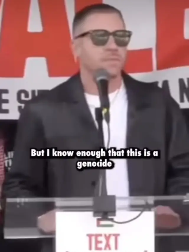 Macklemore orasi di demo pro-Palestina. (Instagram/ macklemore)