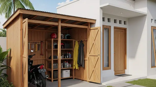 Ide Garasi Motor Sederhana di Samping Rumah