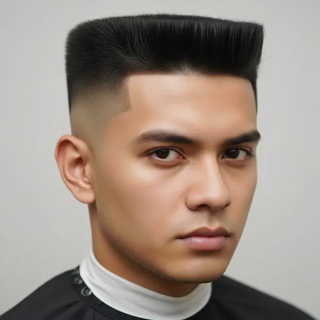 Model rambut pria ala tentara (Image by Gemini AI)