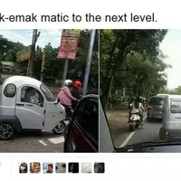 Netizen penasaran dengan motor roda tiga yang ber-AC dan nggak pakai bensin. Bikin pengendara semakin nyaman! (Foto: Twitter)