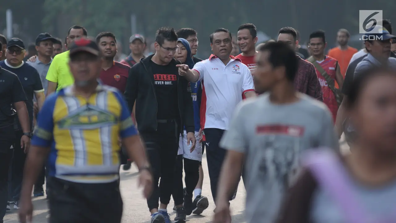 Tingkatkan Soliditas, Cdm Indonesia di Asian Games 2018 Olahraga Pagi Bersama Atlet