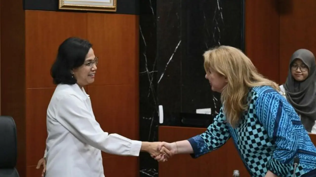 Menteri Keuangan (Menkeu) Sri Mulyani Indrawati menerima kunjungan dari International Monetary Fund (IMF)
