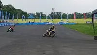 Yamaha Cup Race 2019 seri Medan di Sirkuit Pancing, Minggu (30/6/2019). (Bola.com/Rizki Hidayat)