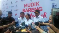 Menteri Badan Usaha Milik Negara (BUMN) Rini Soemarno melepas sebanyak 26.018 pemudik gratis dalam Program Mudik Bareng BUMN 2019 di Gelora Bung Karno (GBK), Jakarta.