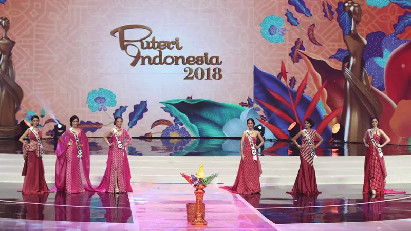 Kebaya Rancangan Intan Avantie Menemani 6 Finalis Puteri Indonesia 2018 di Babak Final