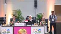 Menteri Ketenagakerjaan (Menaker) Ida Fauziyah menyatakan, Indonesia berkomitmen untuk turut serta mengatasi tiga isu prioritas yang menjadi pembahasan dalam Presidensi G20 India. (Dok. Kemnaker)
