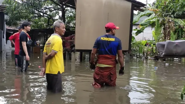 Puluhan rumah di Bojonggede, Kabupaten Bogor, Jawa Barat, terendam banjir