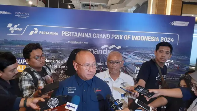 Direktur Komersial ITDC Troy Reza Warokka dalam Press Conference Road to Pertamina GP of Indonesia di Gedung Sarinah, Jakarta, Senin, 26 Agustus 2024. (Foto: Tim bisnis)