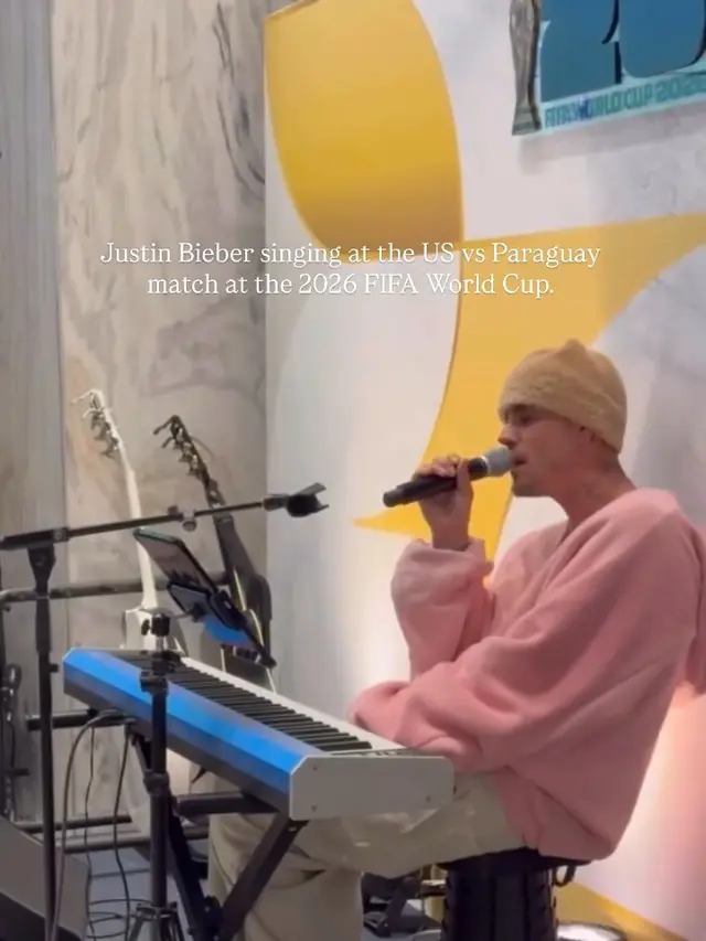 Justin Bieber nyanyi di salah satu laga Piala Dunia 2026