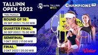 Link Live Streaming WTA 250 Tallinn Open 2022 Live Vidio 29 September sampai 2 Oktober