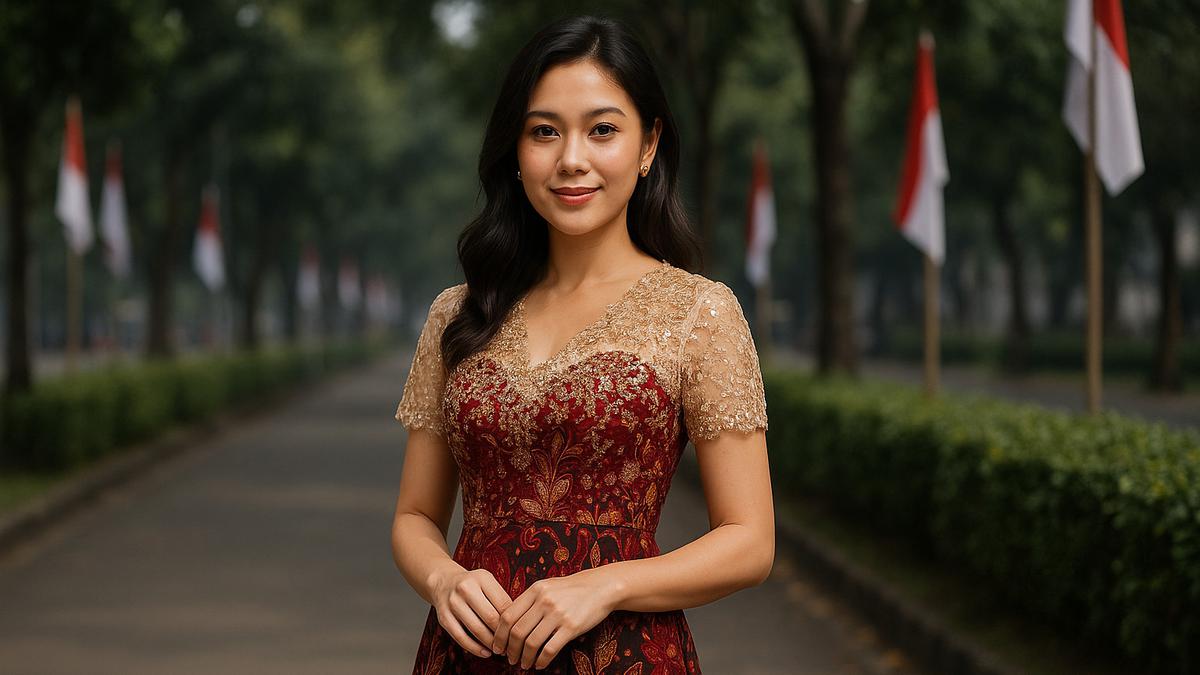 7 Model Midi Dress Batik Kombinasi Brokat untuk Non Hijab Modern Tema Hari Kemerdekaan, Tampil Anggun dan Patriotik