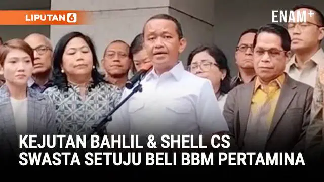 Menteri Energi dan Sumber Daya Mineral (ESDM) Bahlil Lahadalia menyampaikan hasil rapat pemerintah bersama pengusaha SPBU swasta dan Pertamina terkait mekanisme pembelian bahan bakar minyak (BBM).