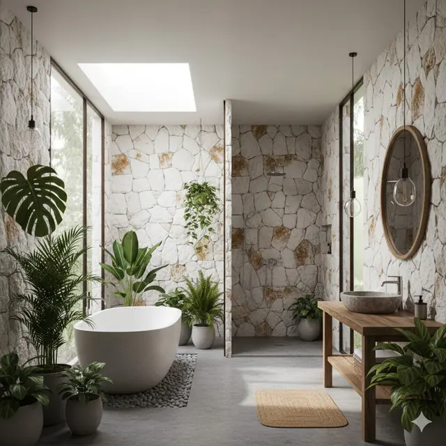 Inspirasi Kamar Mandi Konsep Alam