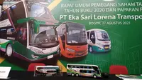 Miniatur armada dari PT Eka Sari Lorena Transport Tbk (Dok: Istimewa)