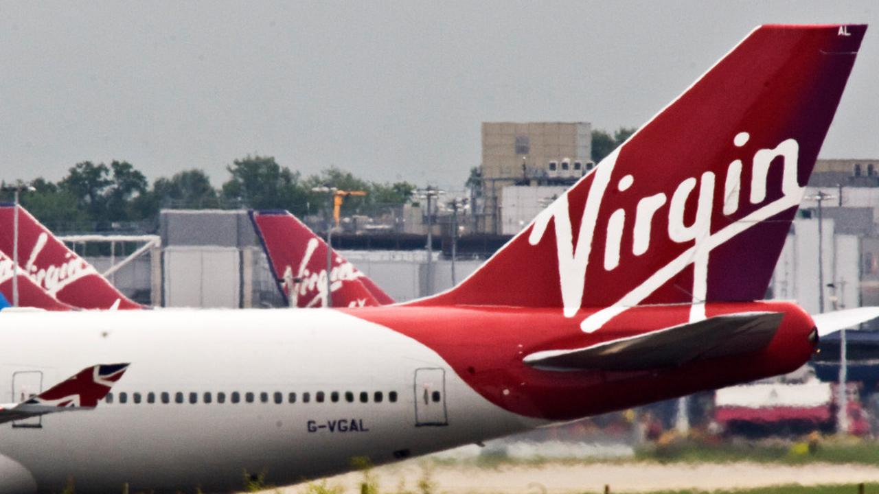 Pesawat Virgin Airlines yang diduga menerima ancaman bom. (AP)
