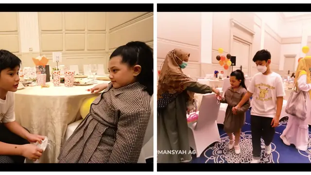 Manis dan Menggemaskan, Perlakuan King Faaz kepada Arsy Hermansyah di Pesta Ulang Tahun. (YouTube The Hermansyah A6)