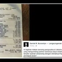 Pengusaha Bayar Makan Malam Seharga Rumah Tipe 36