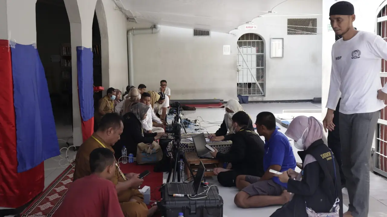 Suasana Perekaman E-KTP Di Rutan Klas IIB Serang. (Dokumentasi Rutan Klas IIB Serang).