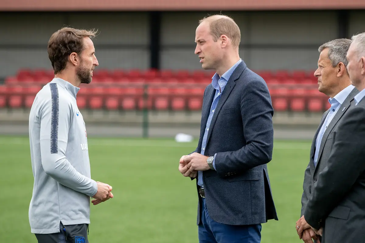 FOTO: Jelang Piala Dunia, Pangeran William Semangati Timnas Inggris