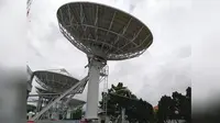 Stasiun Pengendali Satelit Telkom di Bogor. (Liputan6.com/Corry Anestia)