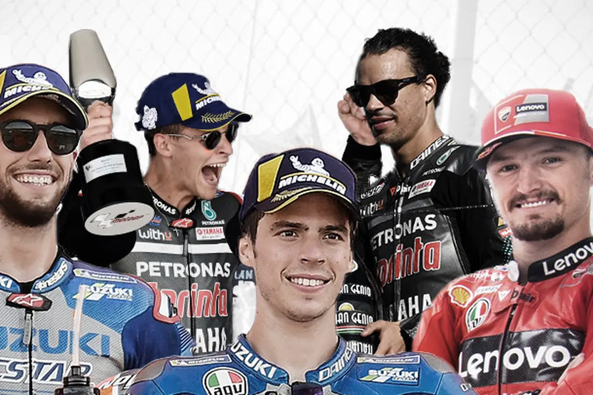 Jack Miller, Joan Mir, Franco Morbidelli, Fabio Quartararo, dan Alex Rins