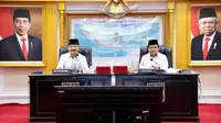 Ki-ka: Ketua Baznas RI Noor Achmad dan Sekretaris Jenderal (Sekjen) Kemendagri Suhajar Diantoro pada Pertemuan Pelaksanaan Rapat Pleno Pimpinan Baznas RI/Istimewa.