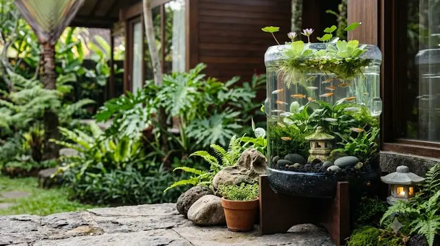 Cara Menyulap Galon Bekas Menjadi Kolam Mini Bergaya Jepang, Estetik dan Menenangkan di Sudut Rumah