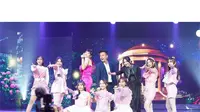 Bintang Cinta Setelah Cinta collabs bareng girlband V1RST di SCTV Music Awards 2023 (Foto: instagram v1rstofficial)