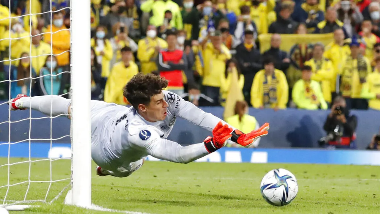 Foto: Momen Kepa Arrizabalaga Masuk Sebagai Pemain Pengganti Langsung Jadi Pahlawan Chelsea Menjuarai Piala Super Eropa