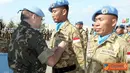 Citizen6, Lebanon: Penyematan medali PBB juga dilaksanakan kepada 300 perwakilan prajurit Indobatt yang menjadi peserta upacara. (Pengirim: Badarudin Bakri)