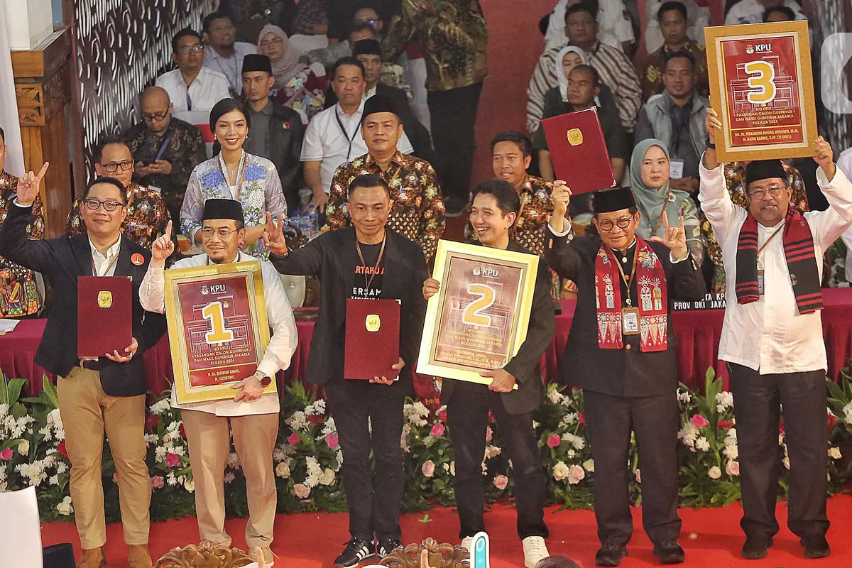 Sah, Ini No Urut Pasangan Calon Gubernur dan Calon Wakil Gubernur DKI Jakarta