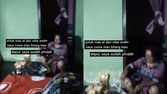 Emak-rela rela angkat peralatan dapurny demi nonton Ikatan Cinta.