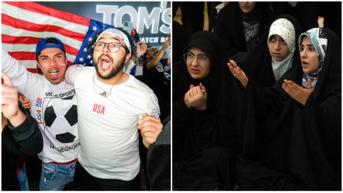 Beda Reaksi Suporter AS dan Iran Saksikan Duel di Piala Dunia 2022