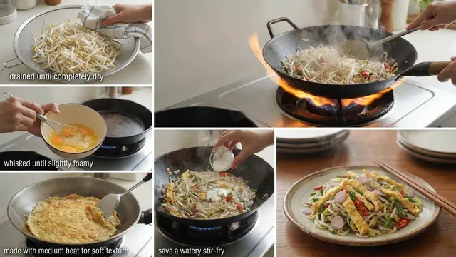 Resep Dadar Telur Cah Tauge