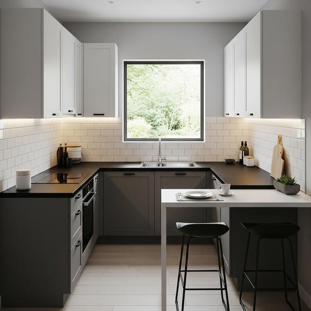 Dapur Kecil Bentuk U Minimalis