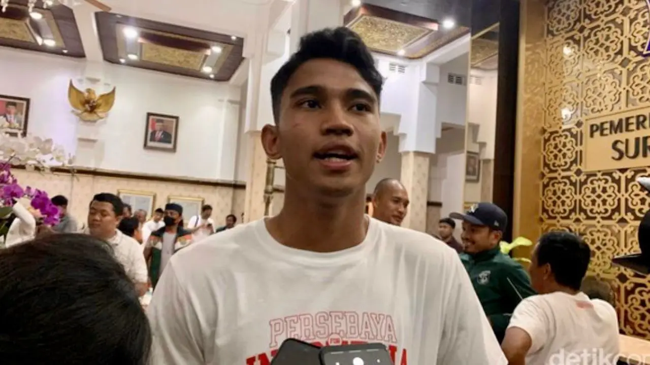 Pemain Persebaya Surabaya Marselino Ferdinan. (Dian Kurniawan/Liputan6.com)