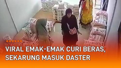 VIDEO: Viral Emak-Emak Curi Beras, Sekarung Masuk Daster