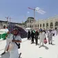 Jemaah haji Indonesia sudah mulai berdatangan di Kota Makkah. Mereka disambut dengan cuaca panas yang mencapai suhu 30-45 derajat Celsius. (FOTO; MCH PPIH ARAB SAUDI 2023)