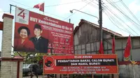 Kantor DPC PDI Perjuangan Kabupaten Blora, Jawa Tengah. (Liputan6.com/ Ahmad Adirin)