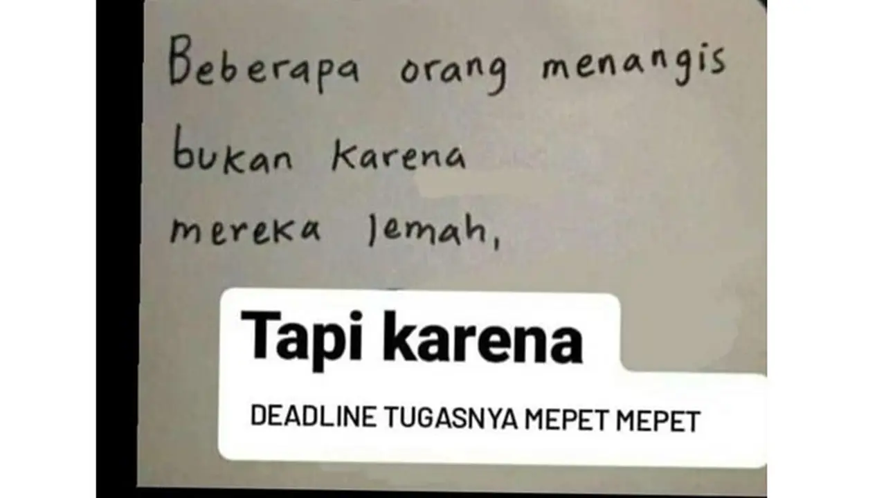 6 Alasan Menangis Bukan Karena Lemah ala Netizen Ini Kocak