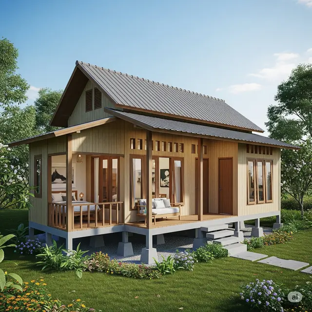Rumah 2 Kamar 60 m² untuk Keluarga